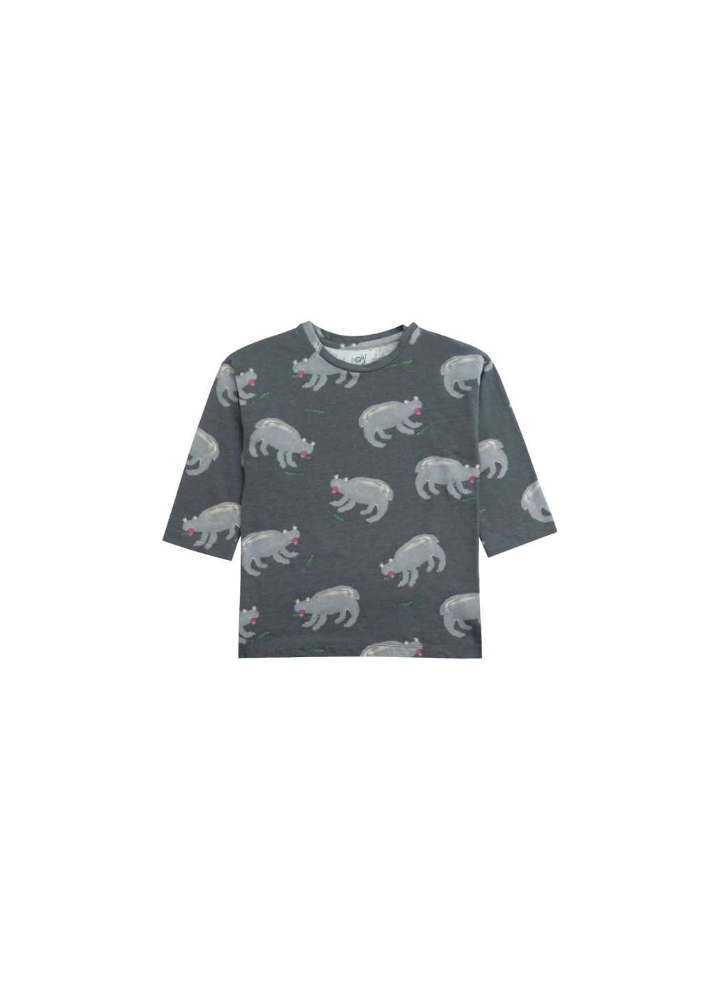 QueenCows Kids เสื้อยืดแขนยาว Fred JPS Top (Grey)