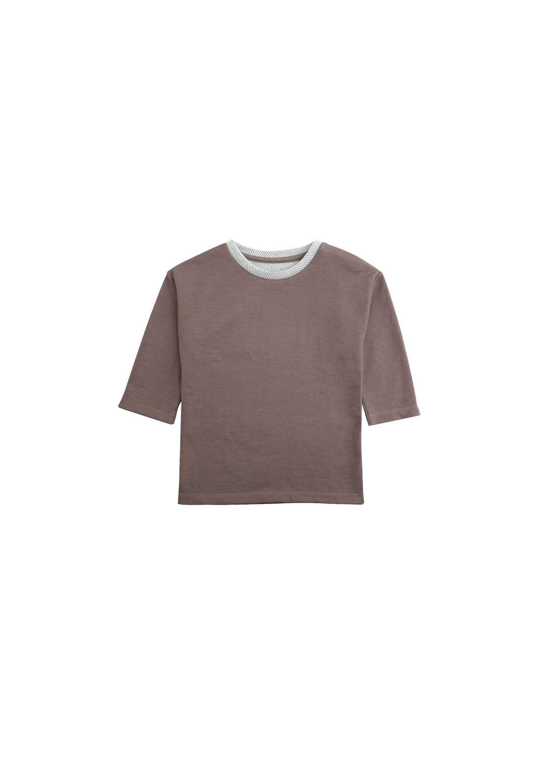 QueenCows Kids เสื้อยืดแขนยาว Ruth Brown Top (Brown)