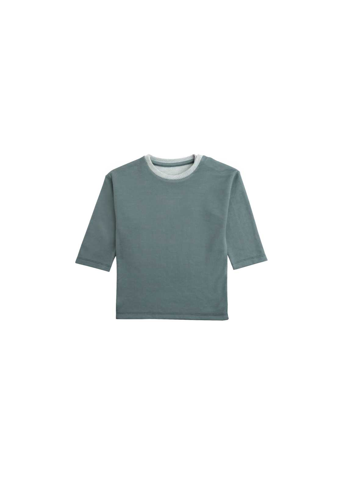 QueenCows Kids เสื้อยืดแขนยาว Ruth Green Top (Green)