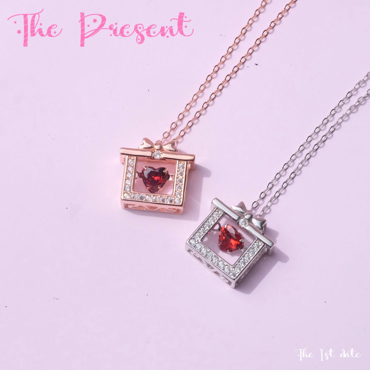 สร้อยคอรุ่นthe present-ส่งฟรี(เงินแท้92.5%)
