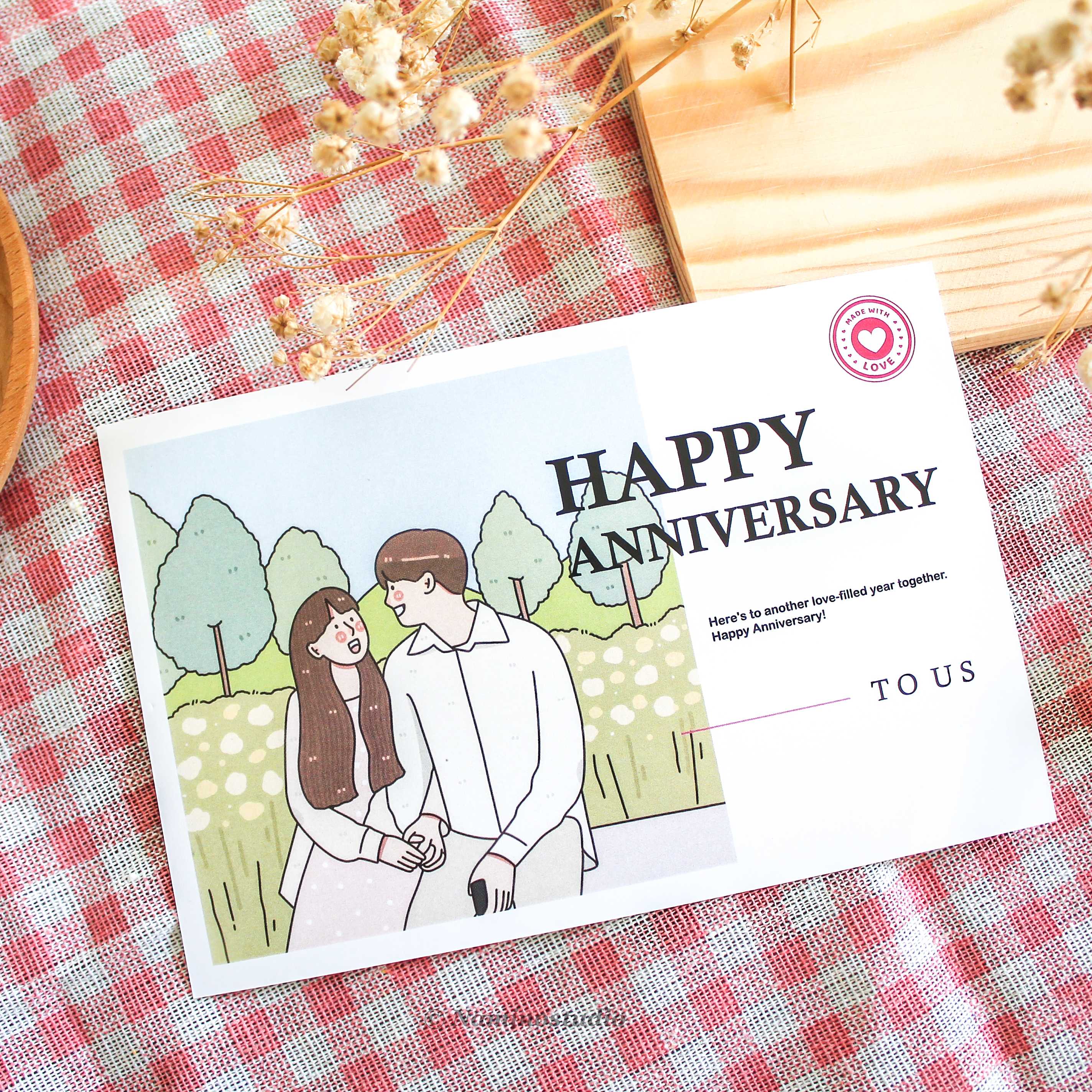 การ์ดครบรอบวันแต่งงาน ครบรอบเป็นแฟนกัน happy anniversary คู่รักครบรอบ