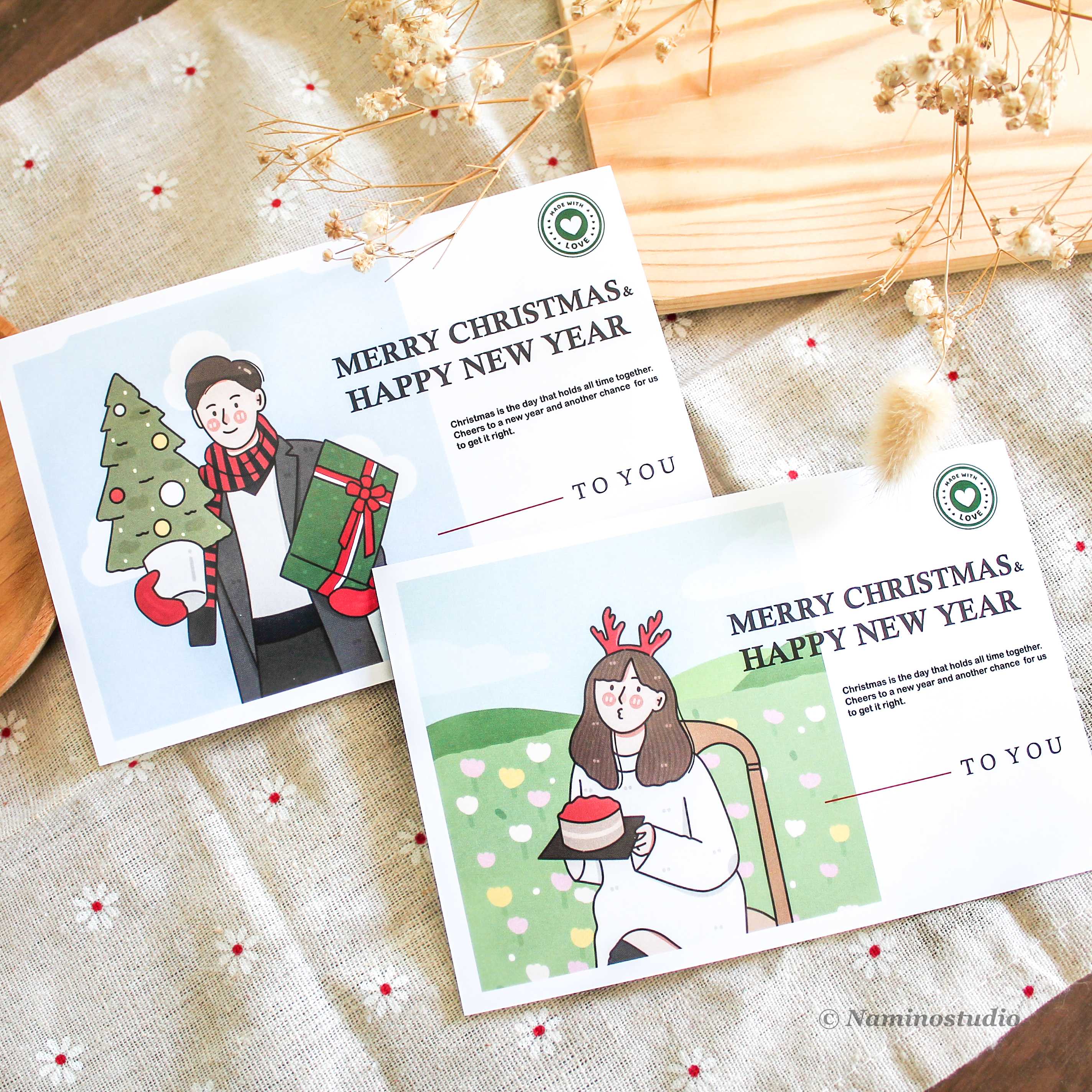 การ์ดคริสต์มาส การ์ดปีใหม่ การ์ดอวยพร Christmas & New year card