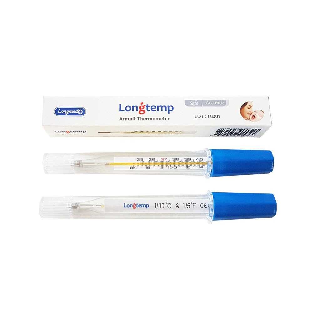 LONGMED LONGTEMP ปรอทวัดไข้ แท่งแก้ว