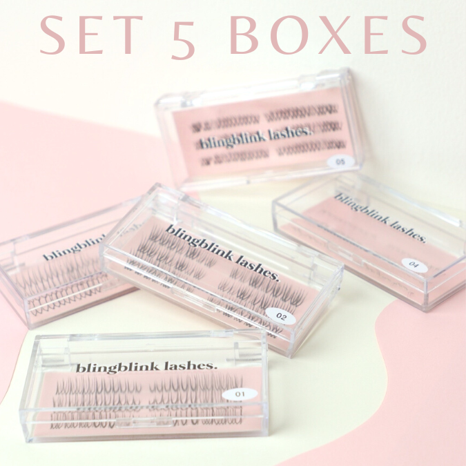 SET ขนตาปลอมแบบตัดช่อ 5 เบอร์