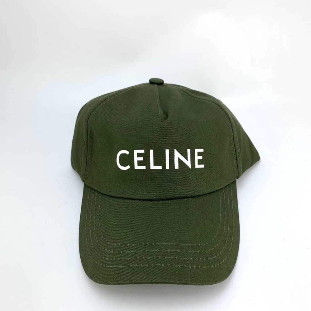CELINE CLASSIC LOGO PRINT SNAPBACK BASEBALL CAP IN COTTON หมวกแก๊ป แบรนด์ซีลีน สกรีนตัวหนังสือโลโก้