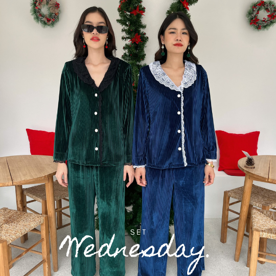 Set - Wednesday ชุดเซ็ทกางเกงผ้ากำมะหยี่