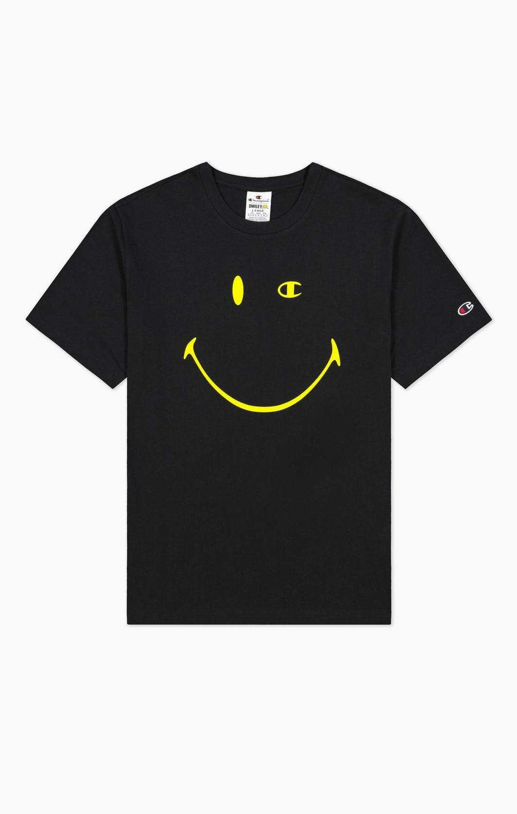 CHAMPION X SMILEY® 50TH ANNIVERSARY EDITION SMALL SCRIPT LOGO T-SHIRT