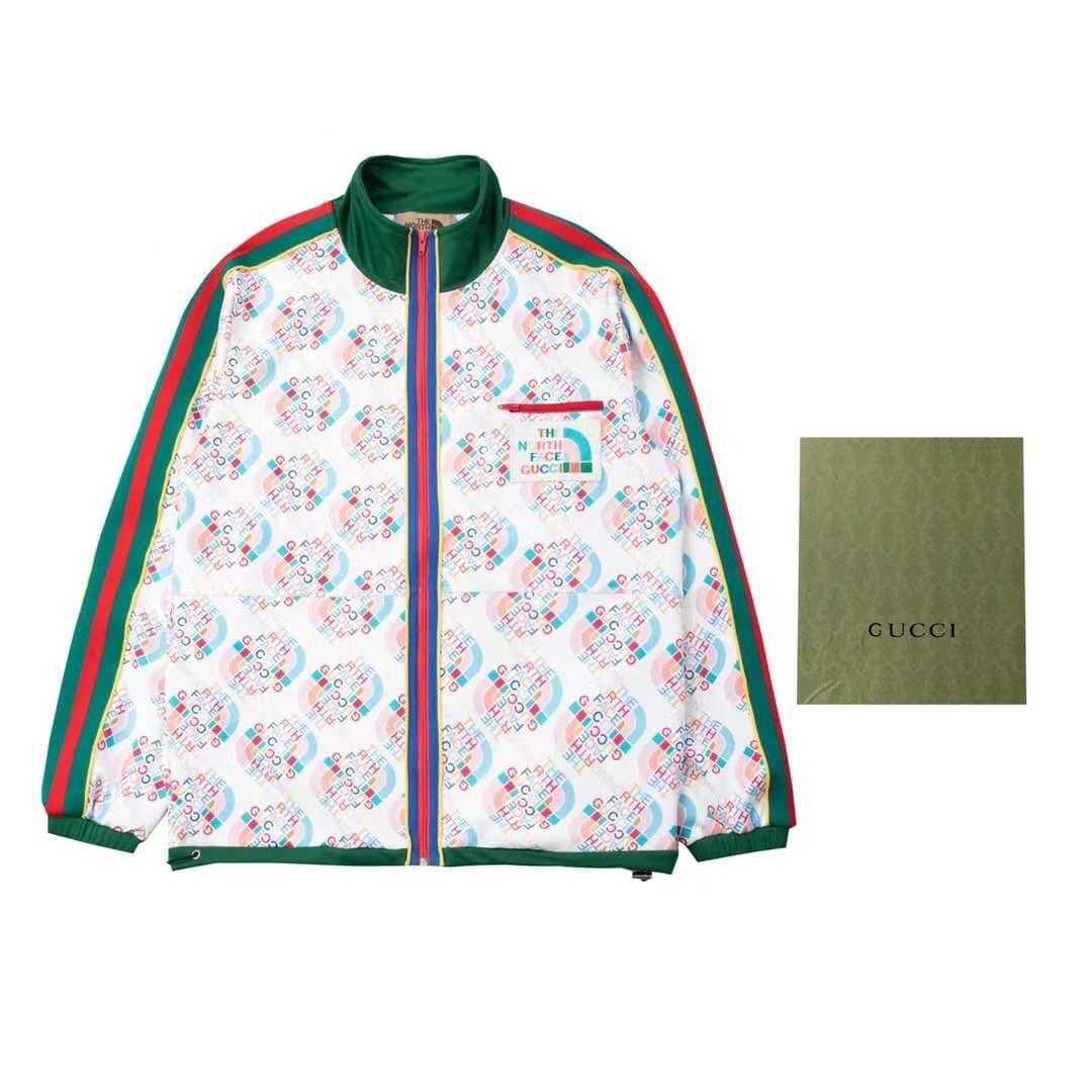 GUCCI X THE NORTH FACE TNF JACKET MULTICOLOR IVORY เสื้อแจ็คเก็ค กุชชี่ เดอะนอทเฟส