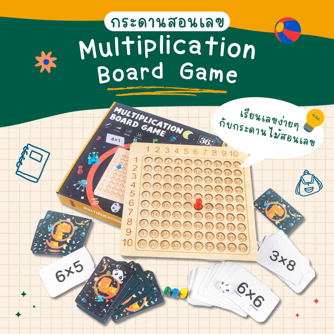 Multiplication Board Game กระดานสอนเลข