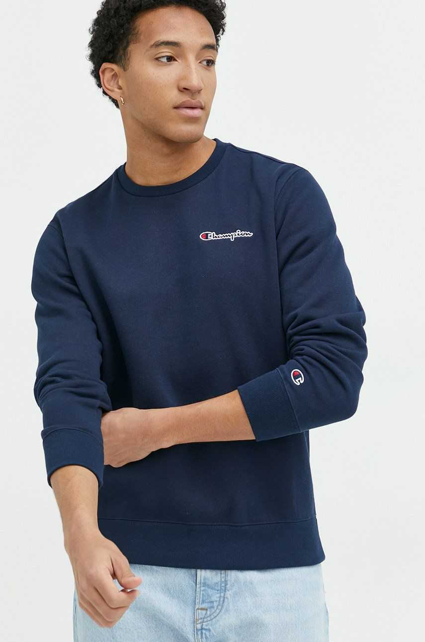 CHAMPION  ORGANIC COTTON BLEND SCRIPT LOGO BACK SWEATSHIRT