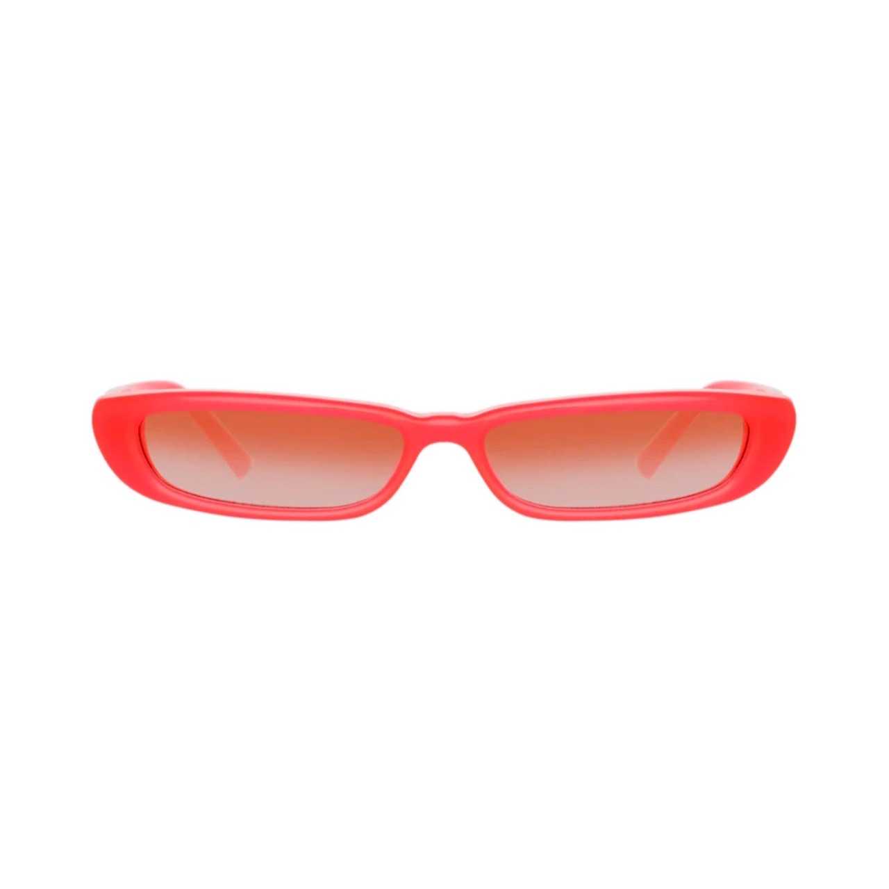 THE ATTICO THEA ANGULAR SUNGLASSES IN NEON PINK