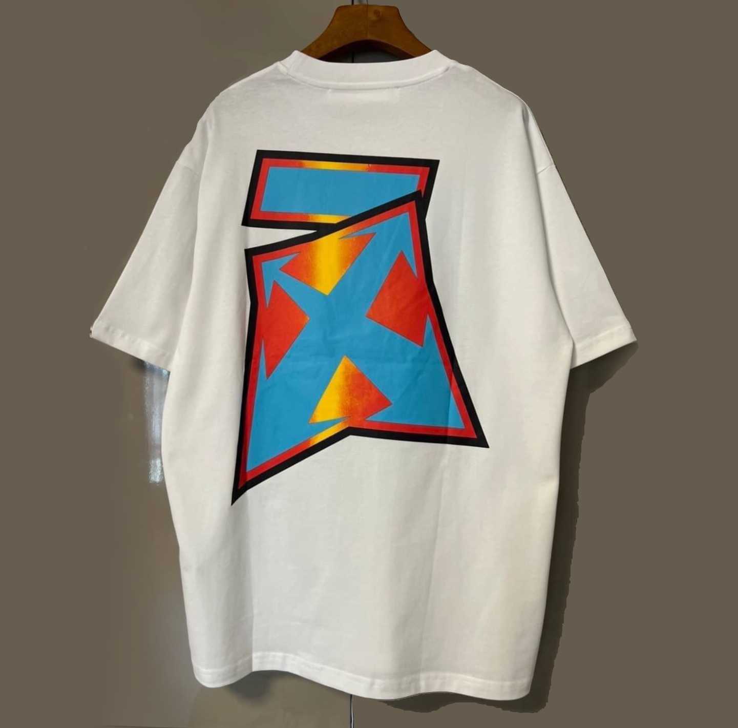 OFF-WHITE C/O VIRGIL ABLOH DEGRADE THUNDER PRINT T-SHIRT เสื้อยืดคอกลมแขนสั้น แบรนด์ออฟไวท์