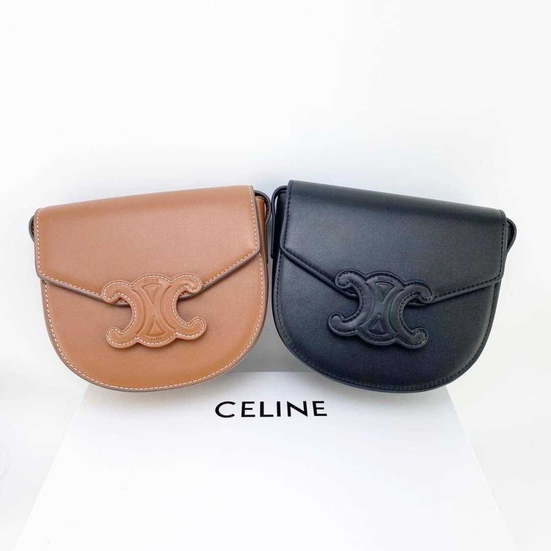 CELINE MINI BESACE CUIR TRIOMPHE IN SMOOTH CALFSKIN กระเป๋าสะพายข้างครอสบอดี้ แบรนด์ซีลีน