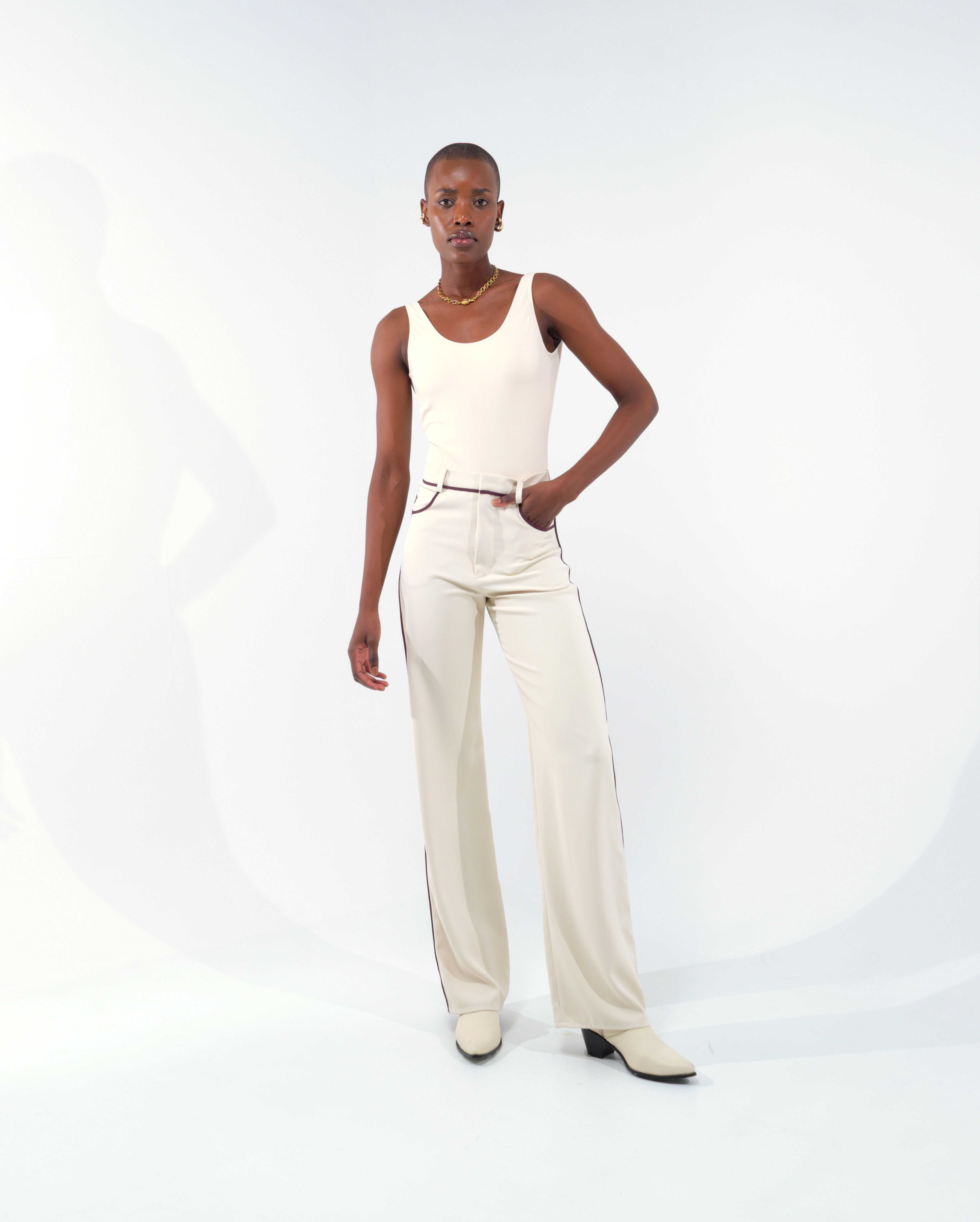 Tahri Trousers in Cream