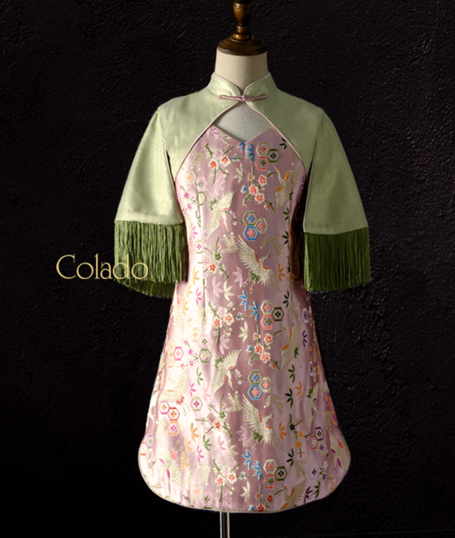 Colado Knuo children's cheongsam dress Tang suit Chinese style catwalk host girl baby clothing girl