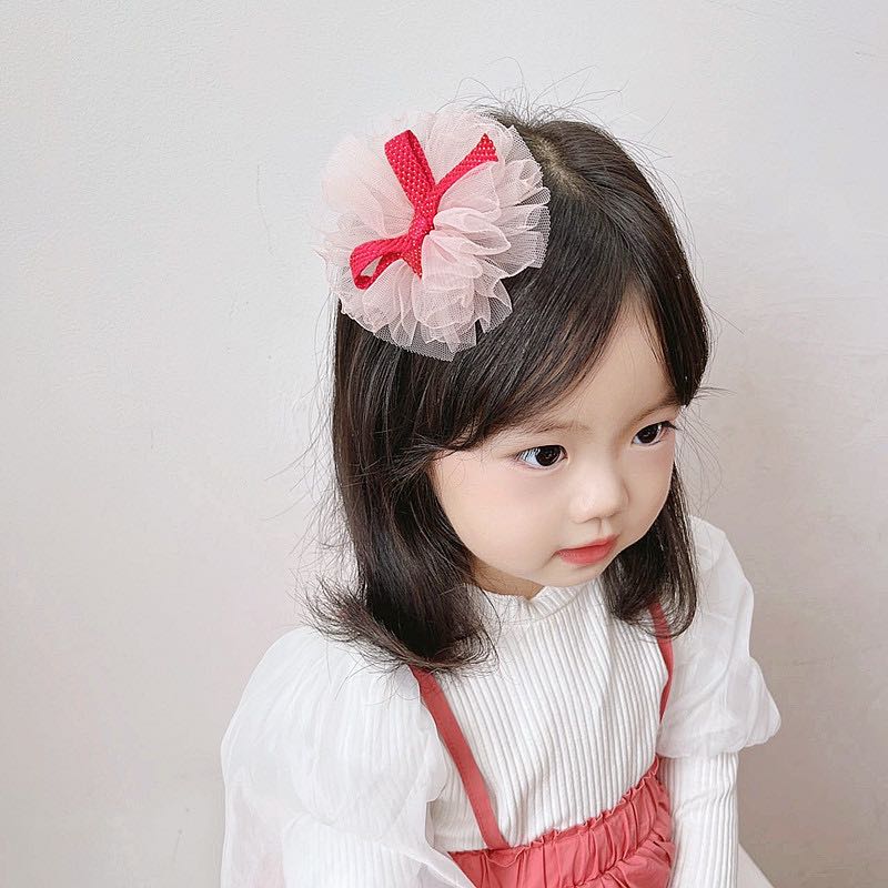 กิ๊บโบว์ตาข่ายกลม 2 สี