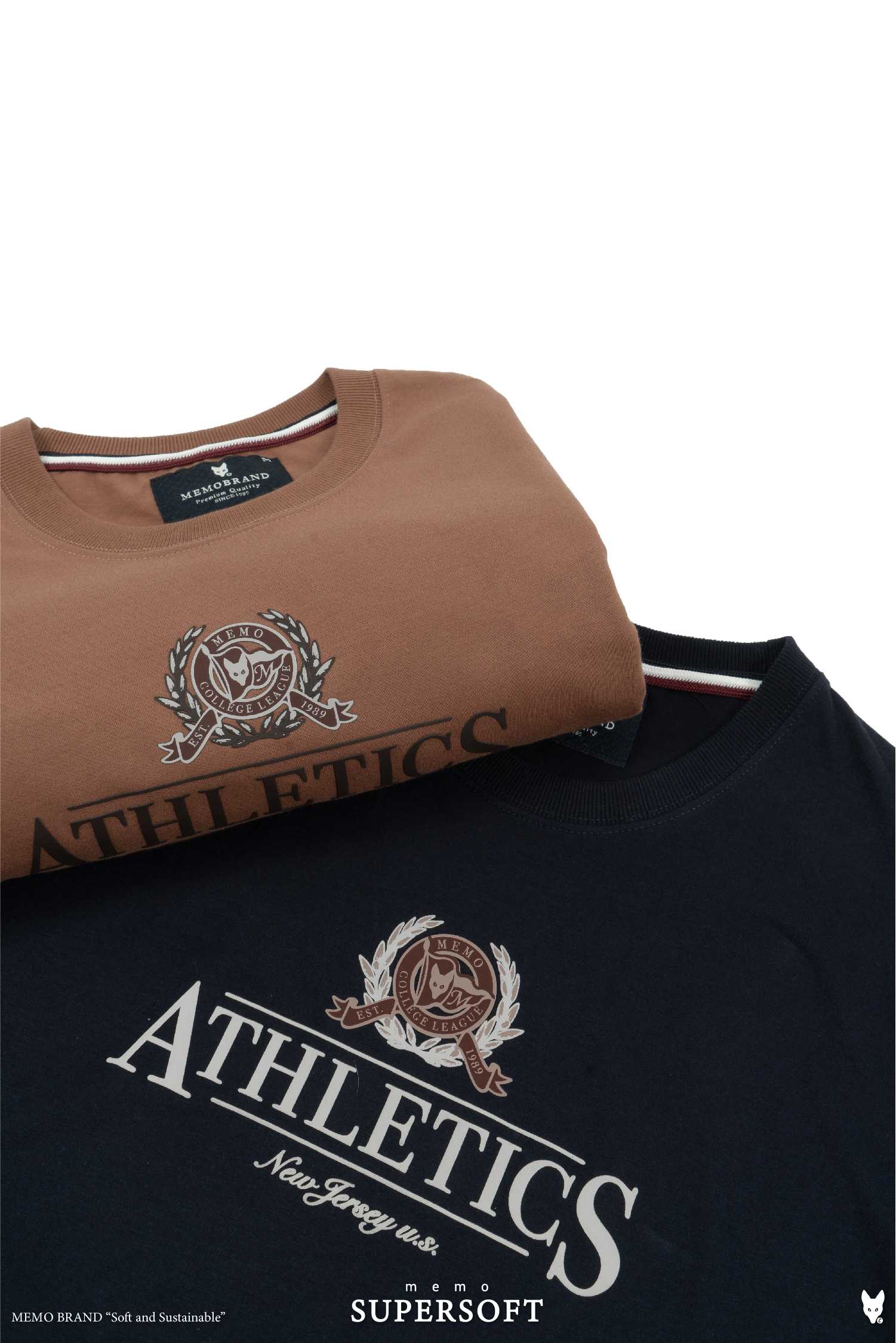 เสื้อยืด Memo Supersoft Premium สกรีน รุ่น ATHLETICS LEAGUE BY AEIOU สินค้าลิขสิทธิ์แท้
