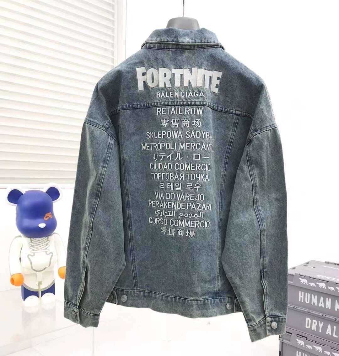 BALENCIAGA X FORTNITE©2021 LARGE FIT JACKET เสื้อคลุมแจ็คเก็ตยีนส์ บาลองเซียก้า ฟอร์ทไนท์