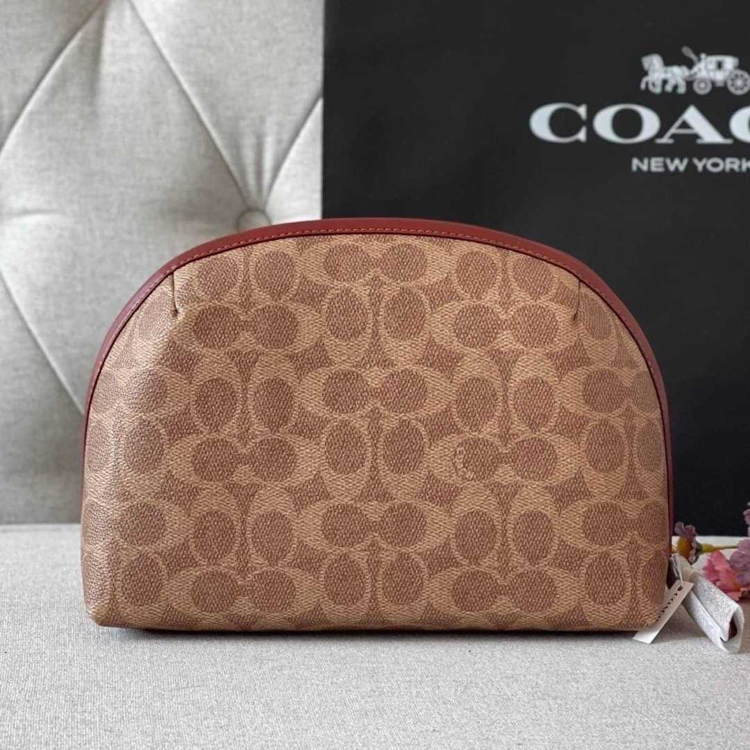 Coach Julienne Cosmetic Case 22 In Signature Canvas C3488 LINE SHOPPING