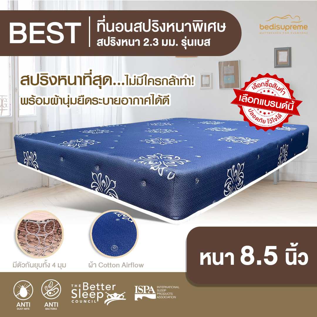 ที่นอนสปริง ระบบ POWER SPRING 2.3 mm. รุ่น BEST