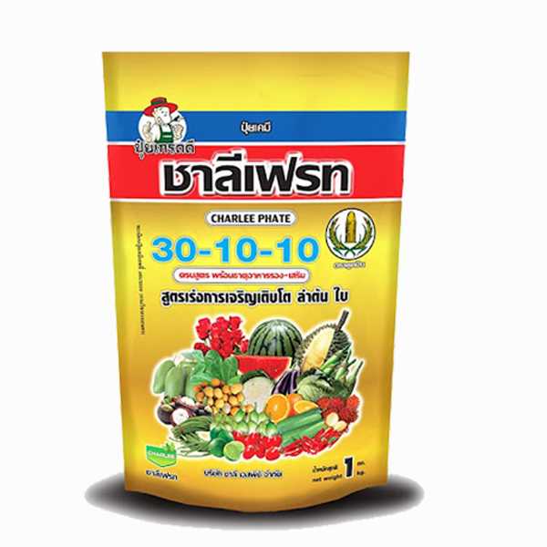 ชาลีเฟรท โปร 30-10-10 +MgO+Fe+Zn+Mn+B+Cu+Mo สูตรบำรุงต้นและใบ