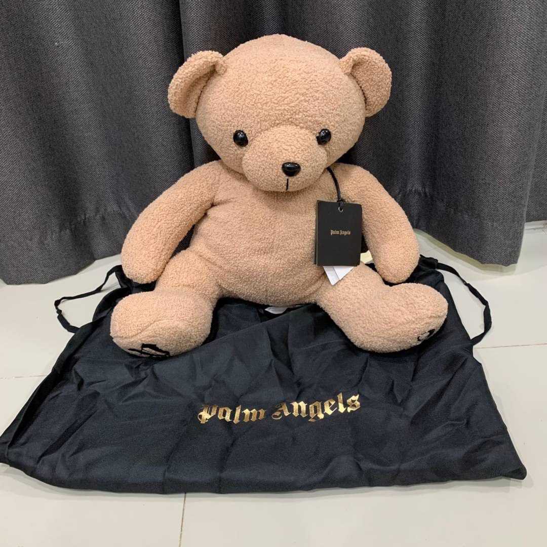 PALM ANGELS BROWN/BLACK SIGNATURE TEDDY BEAR TOY ตุ๊กตาหมีเทดดี้ ปาล์มแองเจิล หมีสีน้ำตาล