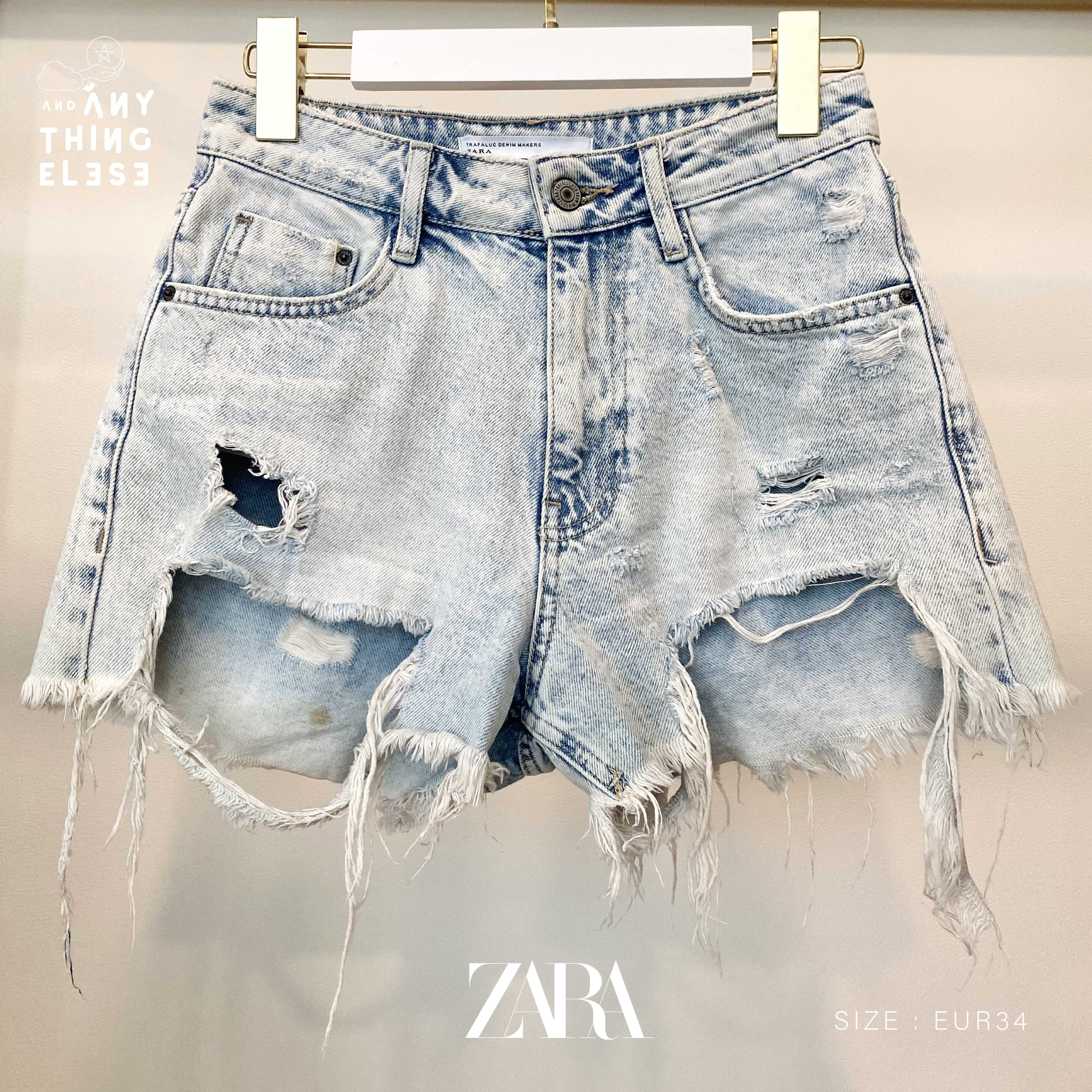 [USED] ZARA TRAFALUC DENIM กางเกงยีนส์ขาสั้น (size 6 / เอว 26)