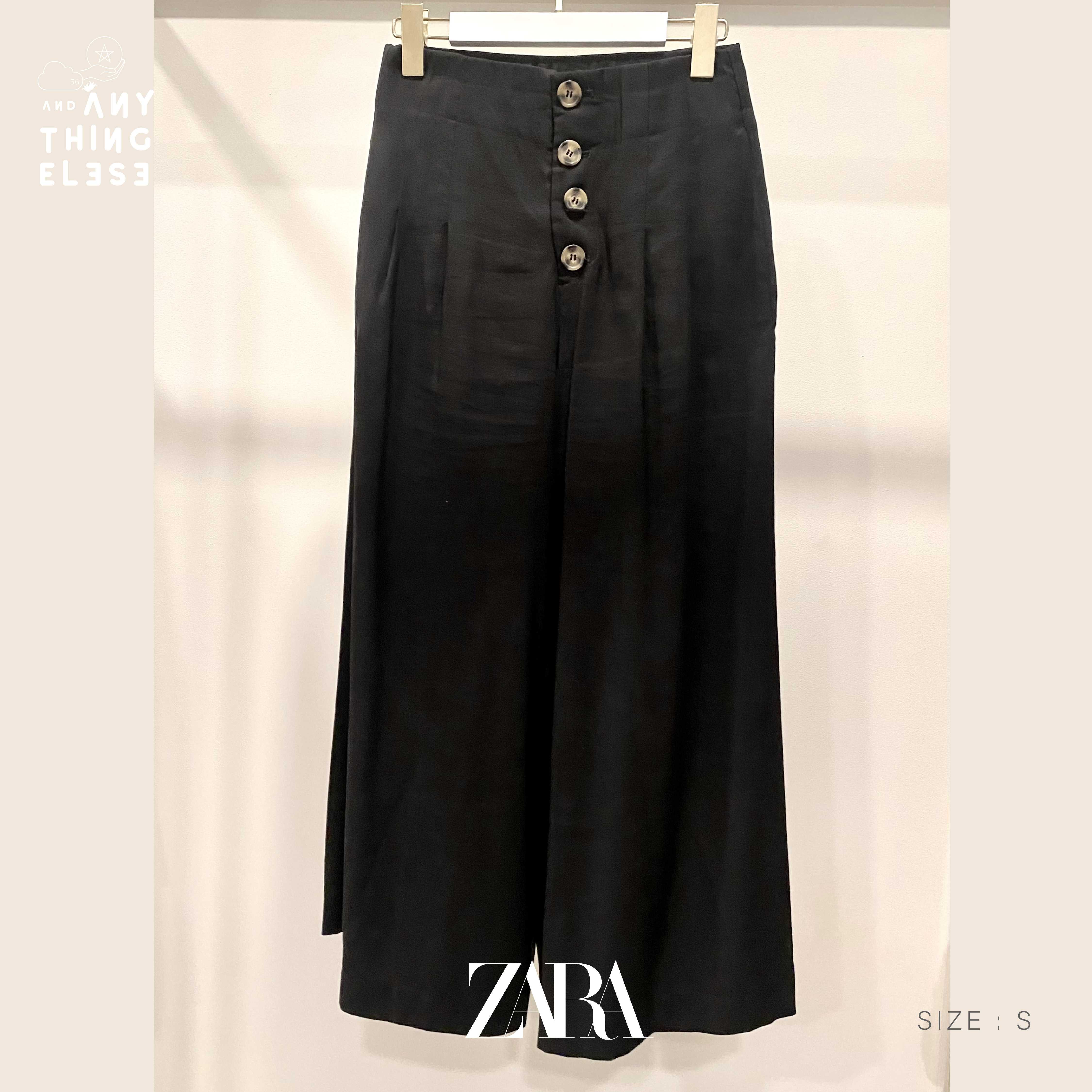 [USED] ZARA trf กางเกง Culotte สีดำ (size S / เอว 26)