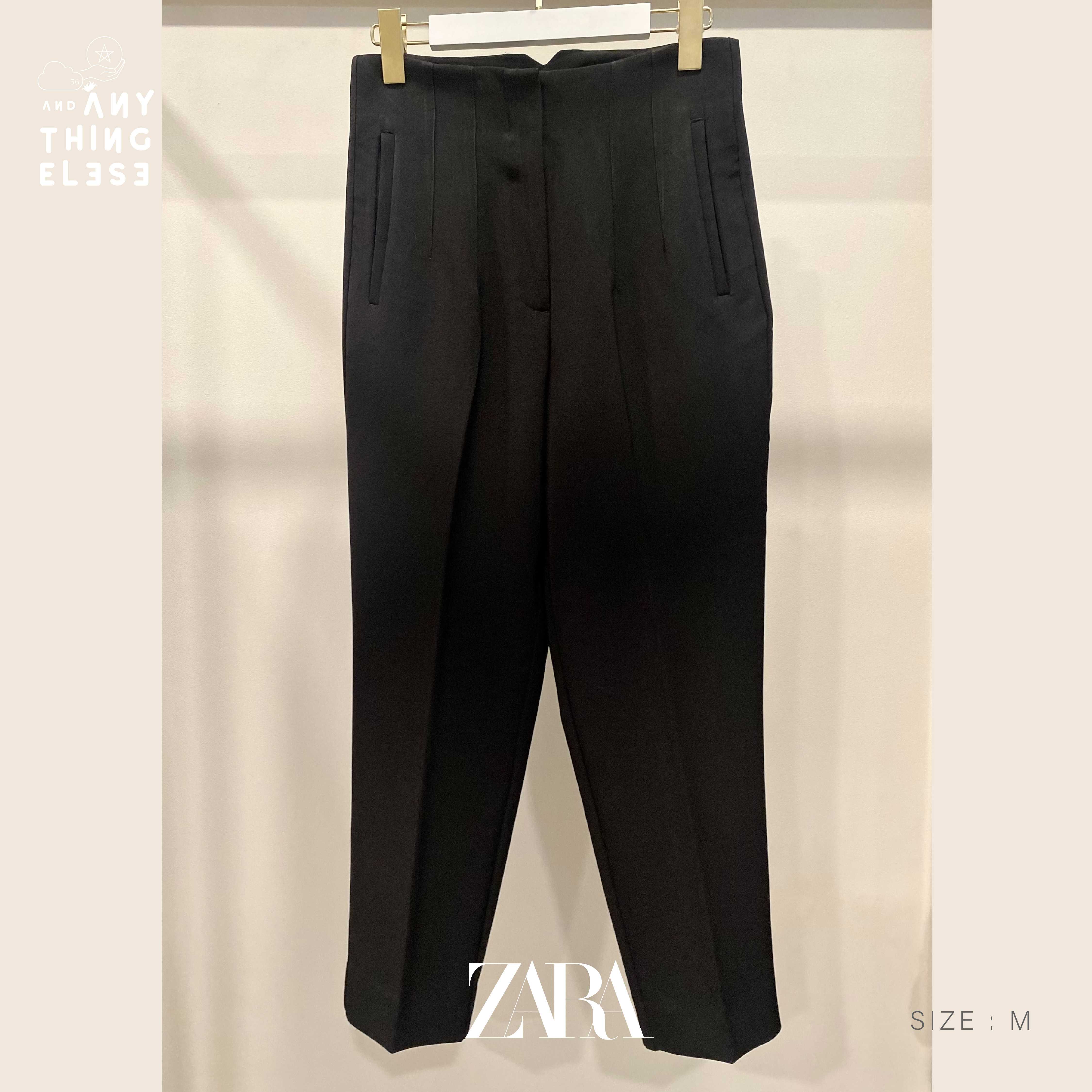 [USED] ZARA BASIC กางเกงสีดำ ทรงกระบอก (size M / เอว 27)
