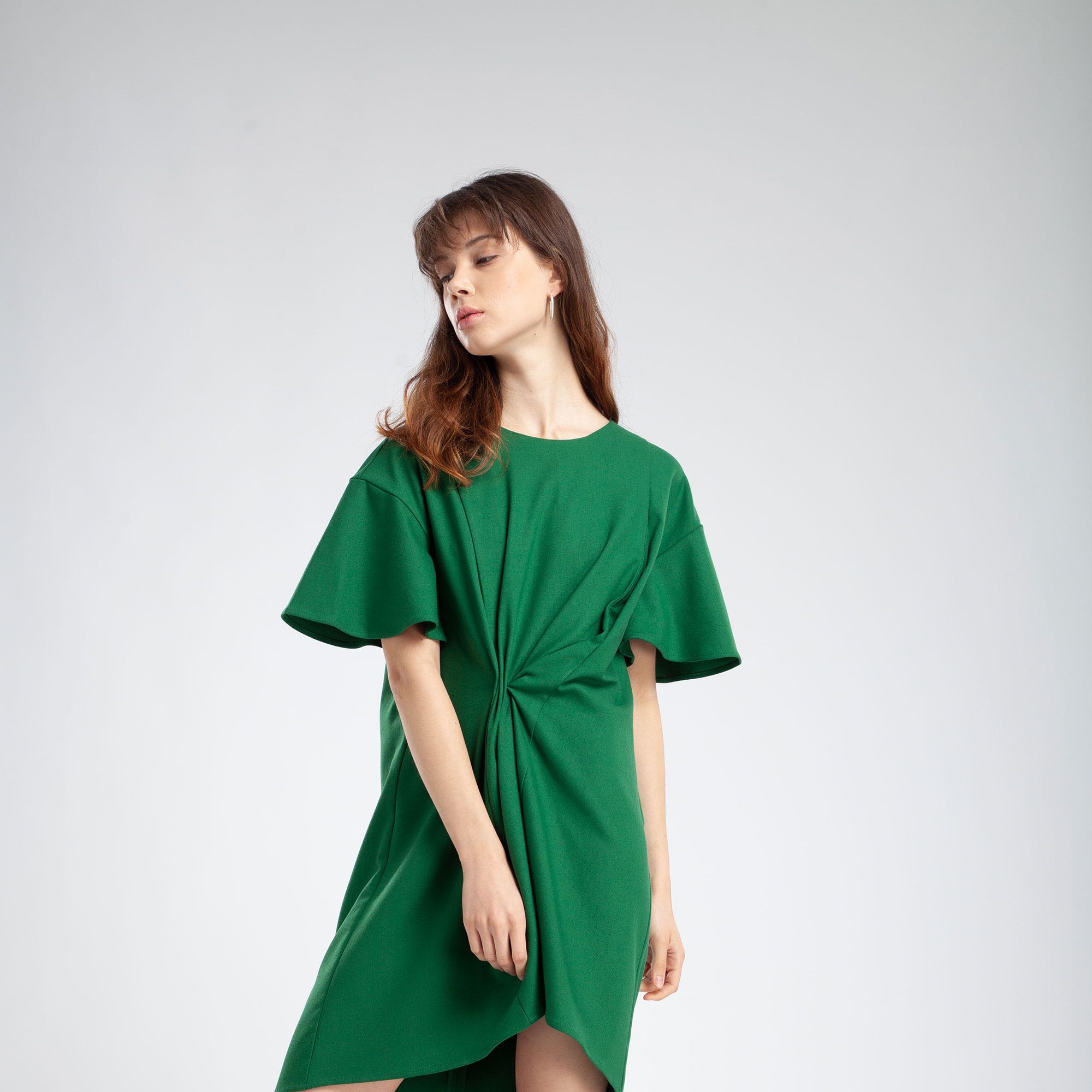 QueenCows ชุดให้นม Kary Layered Dress (Green)