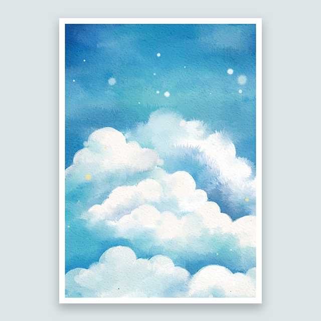 Postcard 4x6 : Cloud and StaR 01