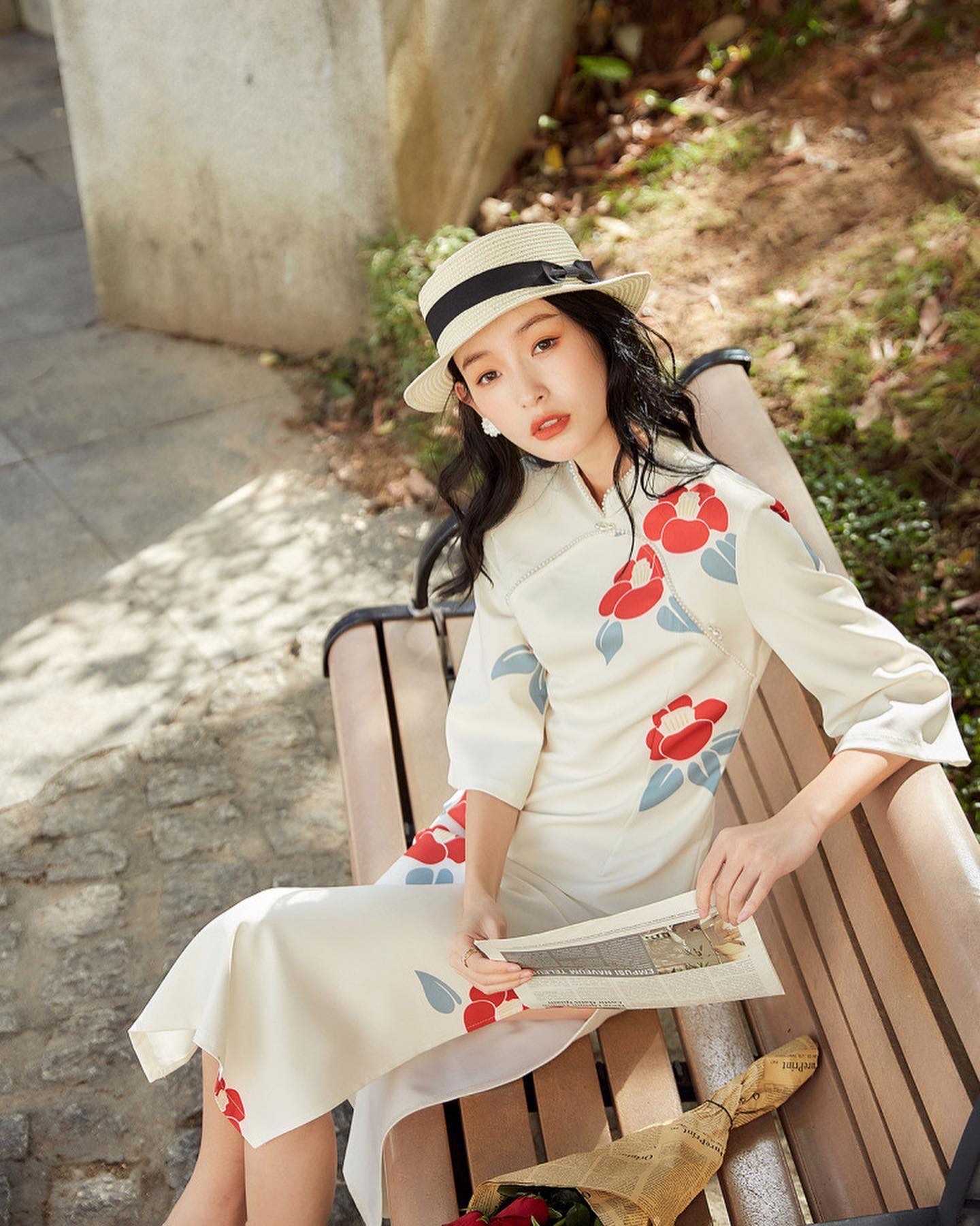 2022 floral improved cheongsam dress
