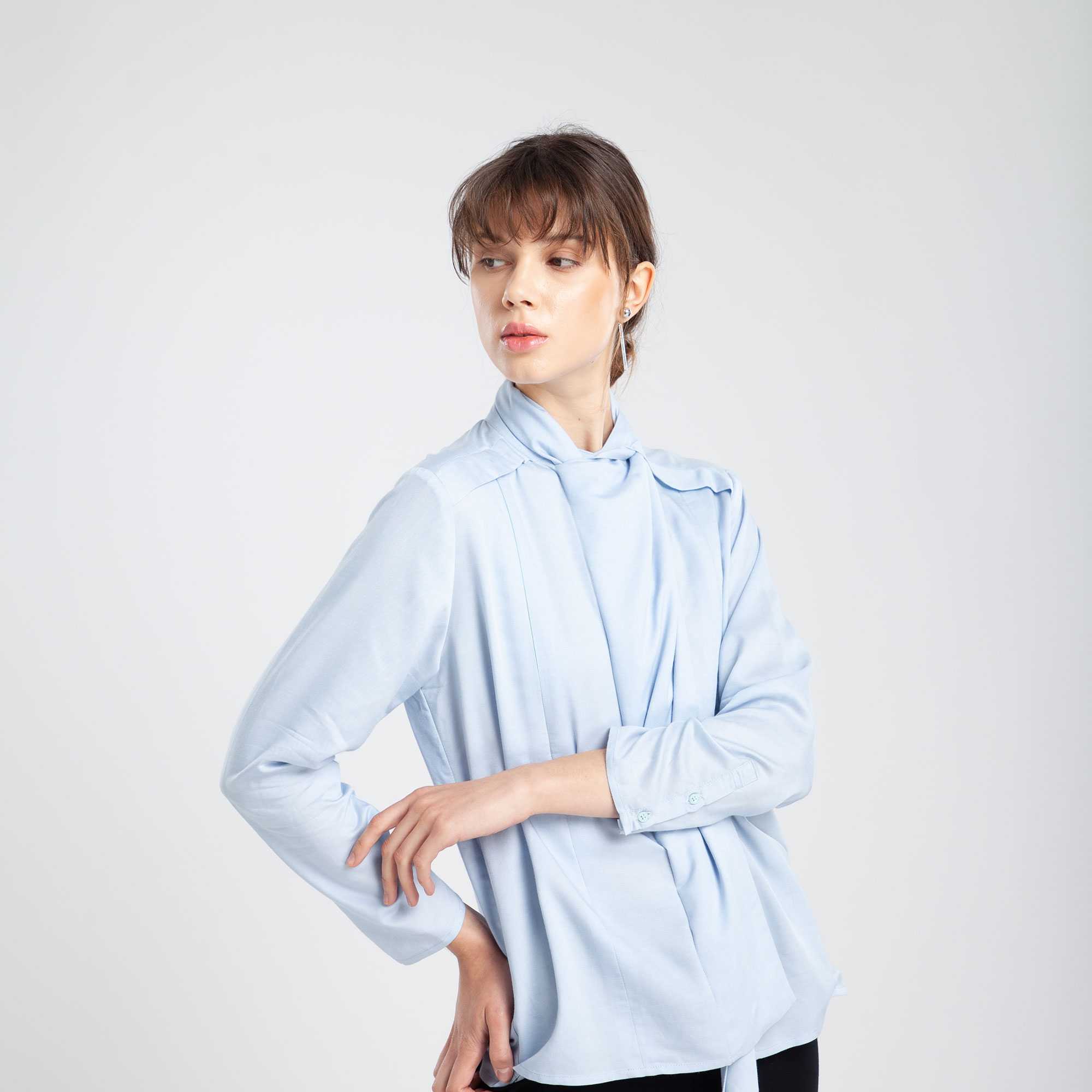 QueenCows เสื้อให้นม Dira long sleeve Shirt (Blue)