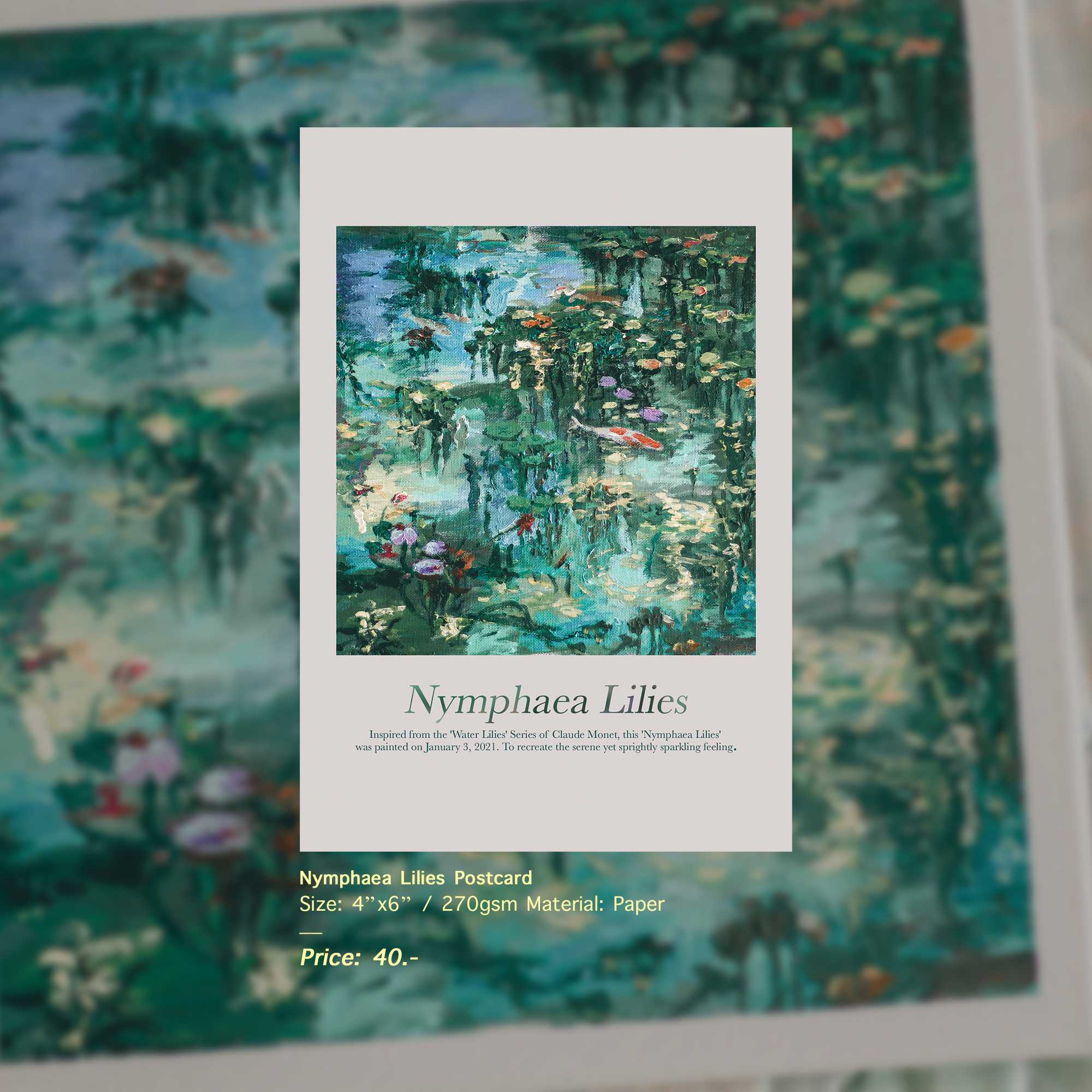 Nymphaea Lilies Postcard