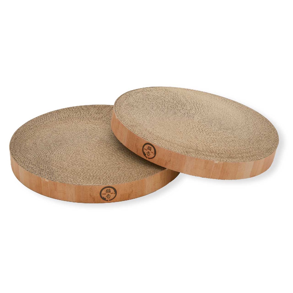 NECOICHI BARIBARI BOWL LIGHT BROWN REPLACEMENT 2 PCS รีฟิลที่ลับเล็บแมวทรงกลม