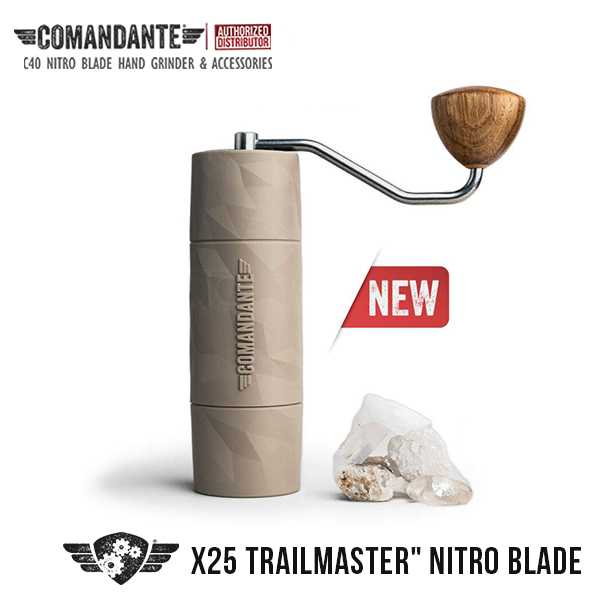 เครื่องบดกาแฟมือหมุน Comandante “X25 Trailmaster” Expedition Grinder เฟืองบด Nitro Blade S2 Burr