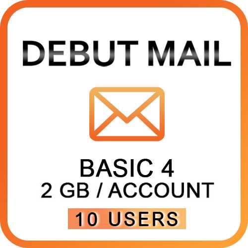 Debut Mail Basic 4 - (2 GB/Account)