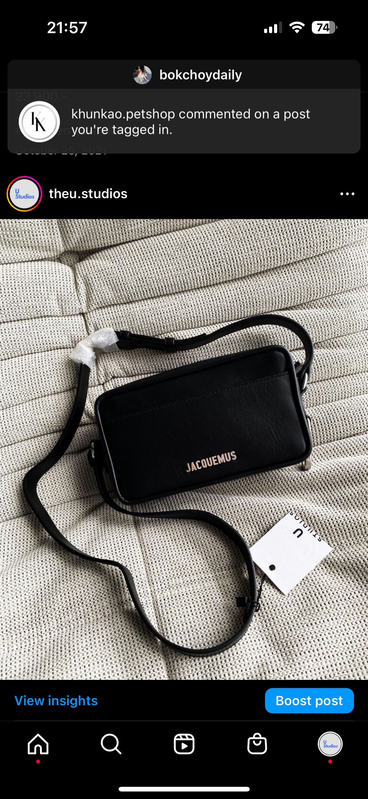 Jacquemus le baneto black 