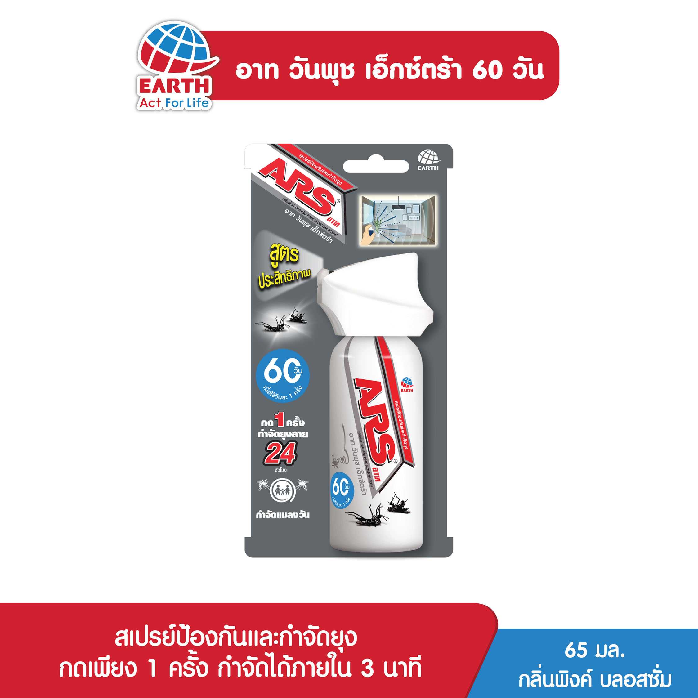 อาท วันพุช เอ็กซ์ตร้า 60 วัน กลิ่นพิ้งค์ บลอสซั่ม / ARS ONE PUSH XTRA 60 DAYS PINK BLOSSOM