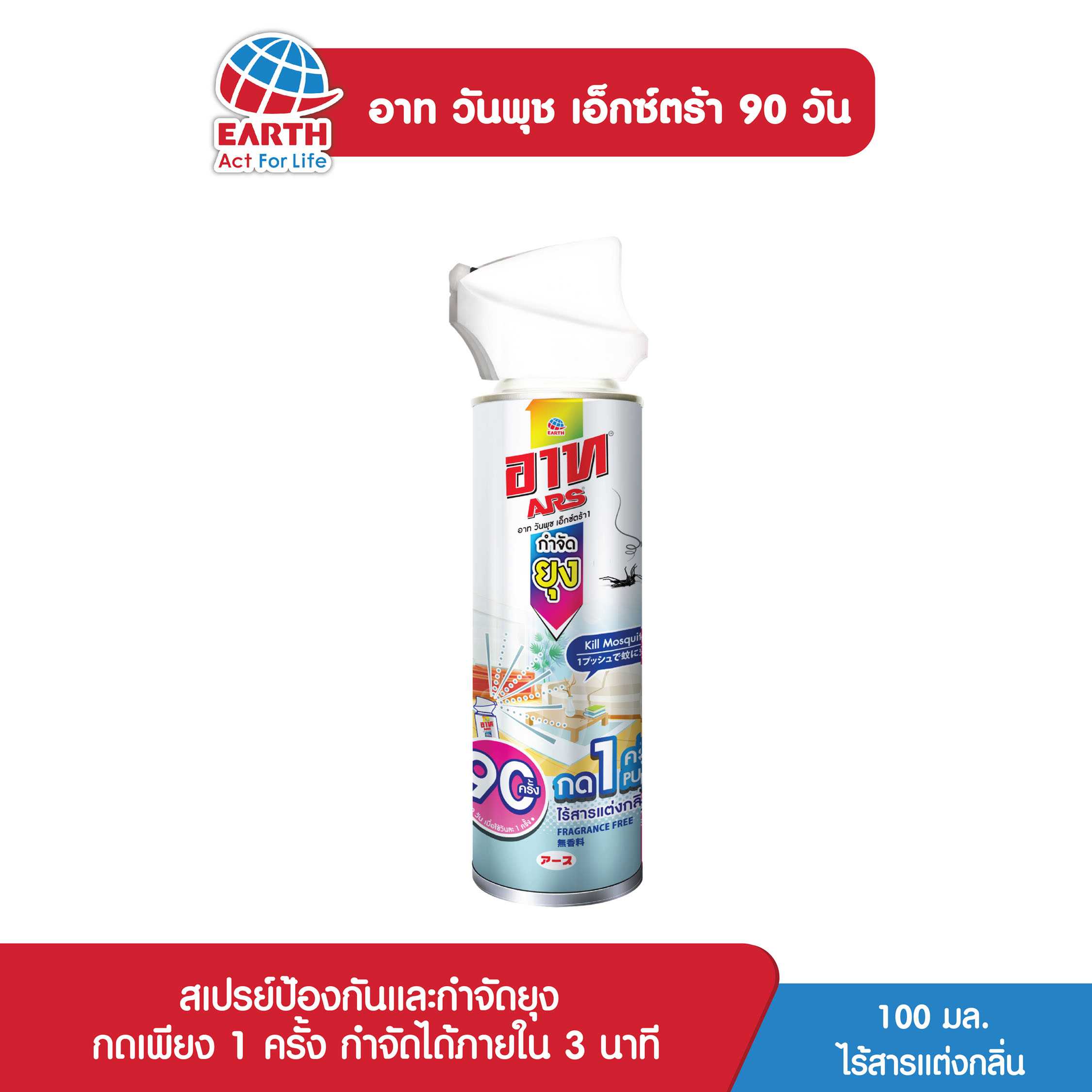 อาท วันพุช เอ็กซ์ตร้า 1 ไร้สารแต่งกลิ่น 90 วัน / ARS ONE PUSH XTRA1 90 DAYS FRAGRANCE FREE