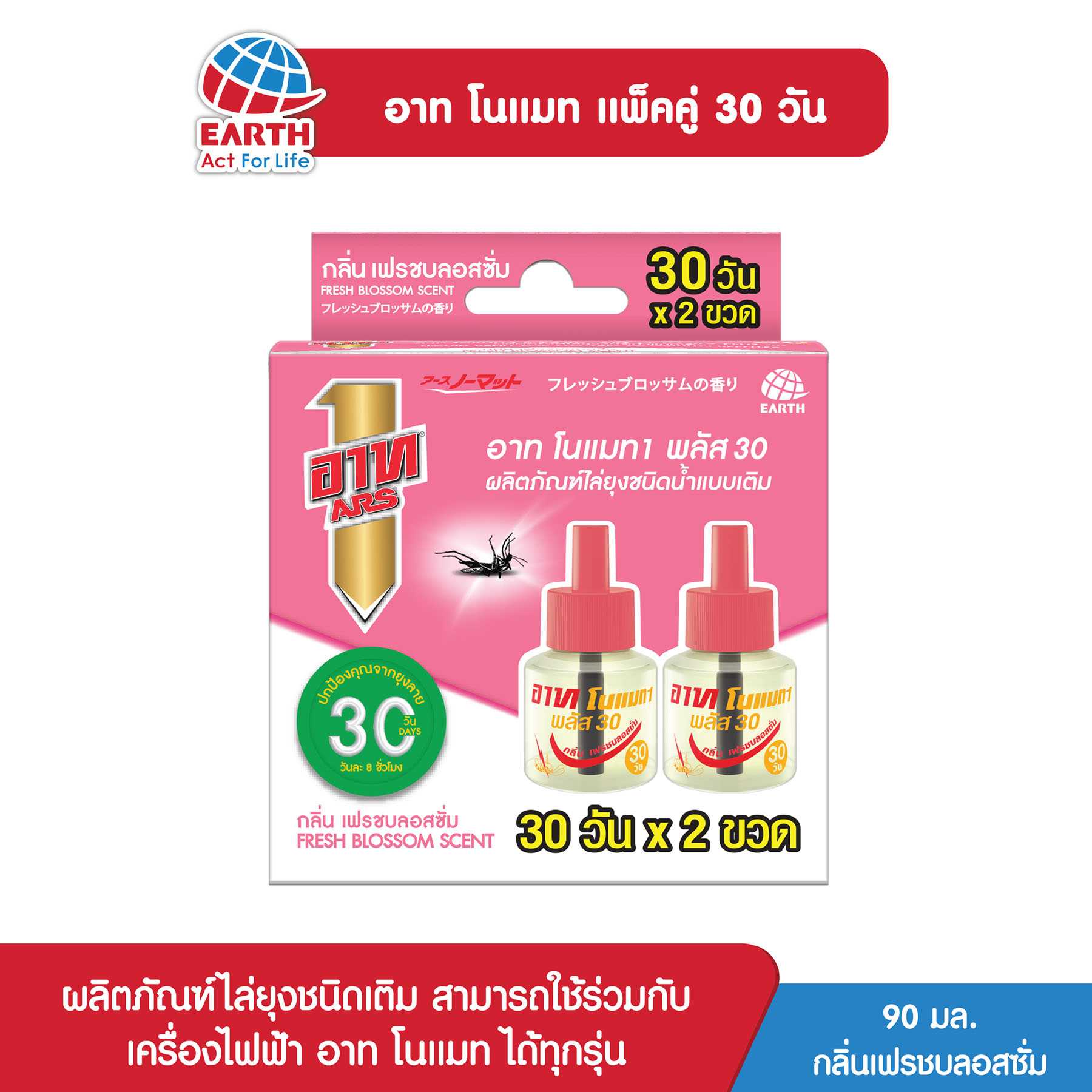 อาท โนแมท แพ็ค2  30 วัน กลิ่นเฟรชบลอสซั่ม /  ARS NOMAT PACK2 30 DAYS FRESH BLOSSOM