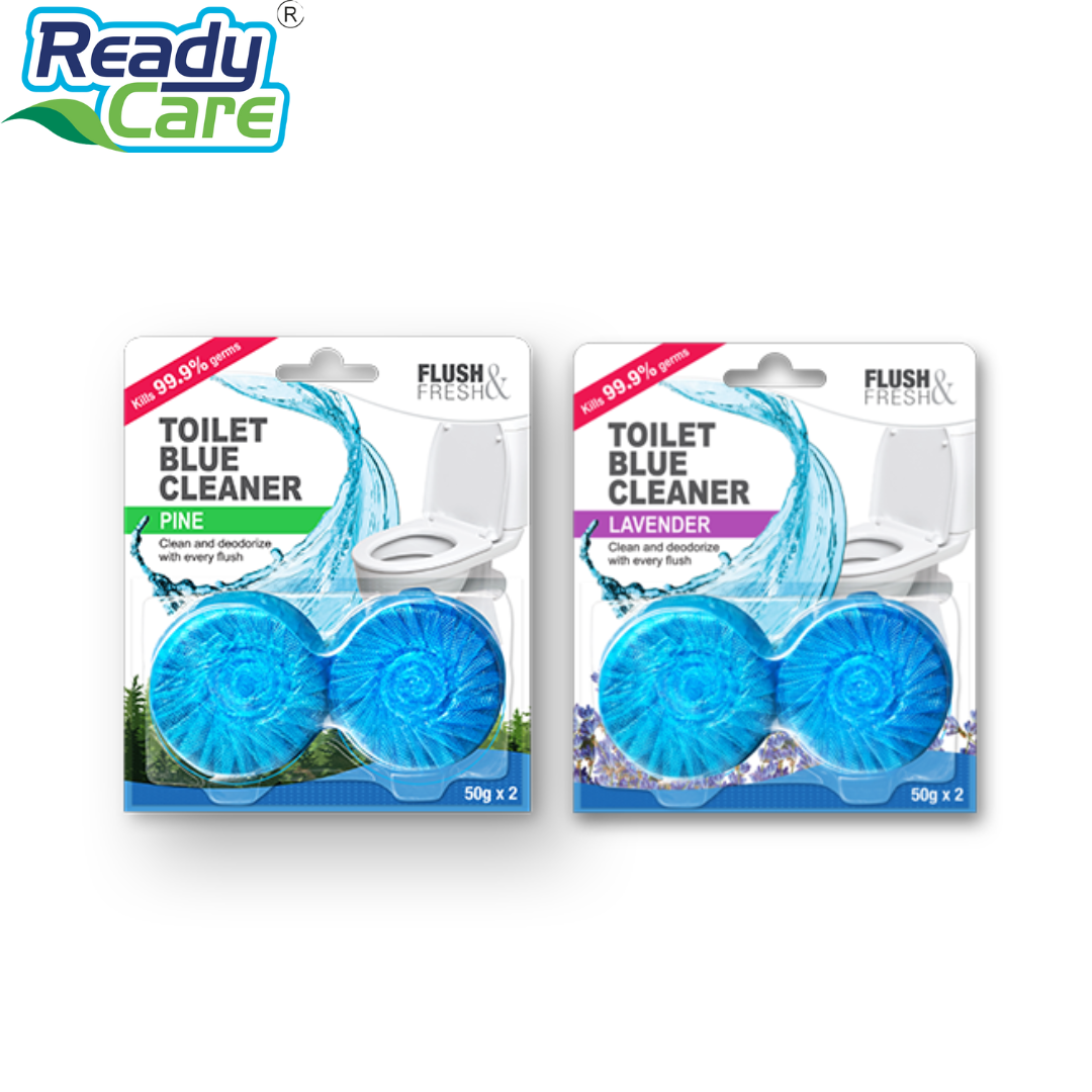 Flush&Fresh Toilet Blue Cleaner ก้อนทำความสะอาดโถสุขภัณฑ์ ขนาด 50 กรัม ( 2x50 กรัม)