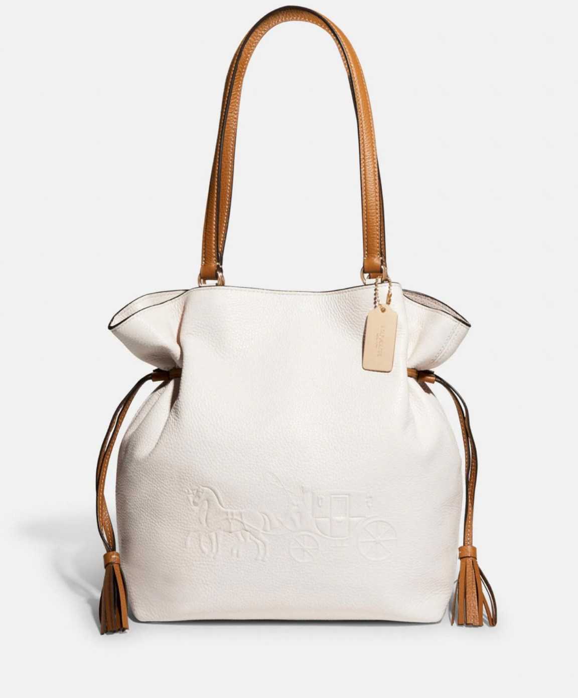 Coach (size L)  Andy Tote With Horse And Carriage Refined pebble leather