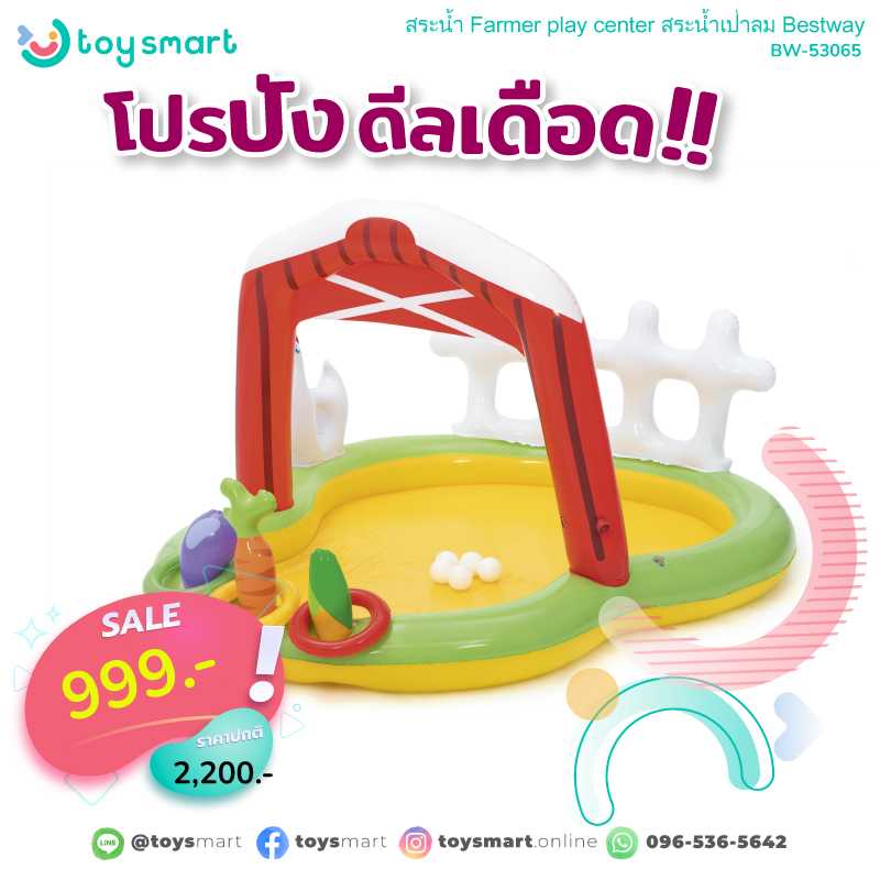 Toy Smart สระน้ำ Farmer play center สระน้ำเป่าลม Bestway