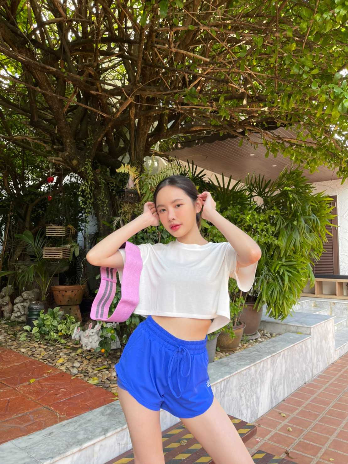Birtive Gym Crop top เสื้อครอป ผ้าลื่น เสื้อยืด ออกกำลังกาย