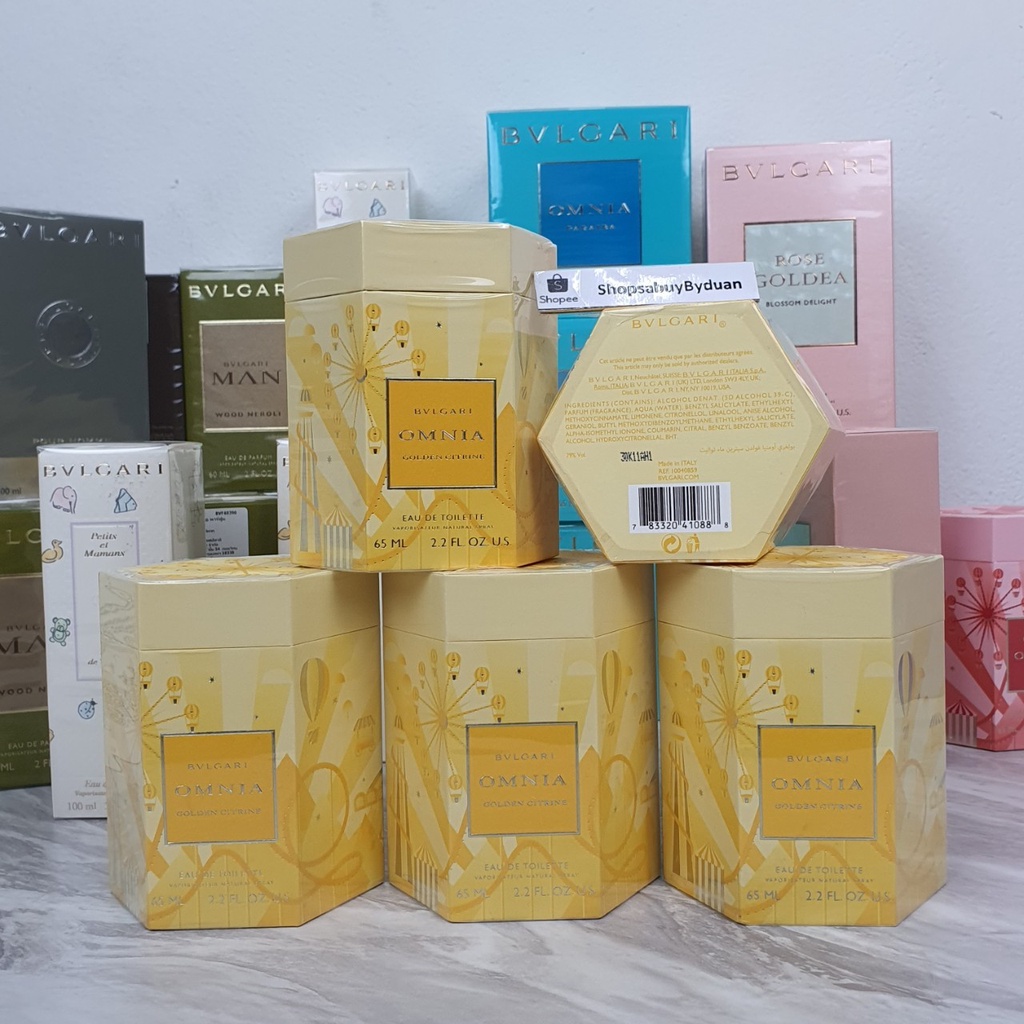 Bvlgari Omnia Golden Citrine EDT Limited Edition ขนาด 65ml กล่องซีลไม่มีป้ายขาว