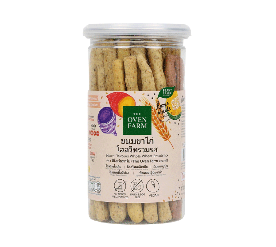 The Oven Farm ขนมขาไก่โฮลวีทรวมรส 140 g