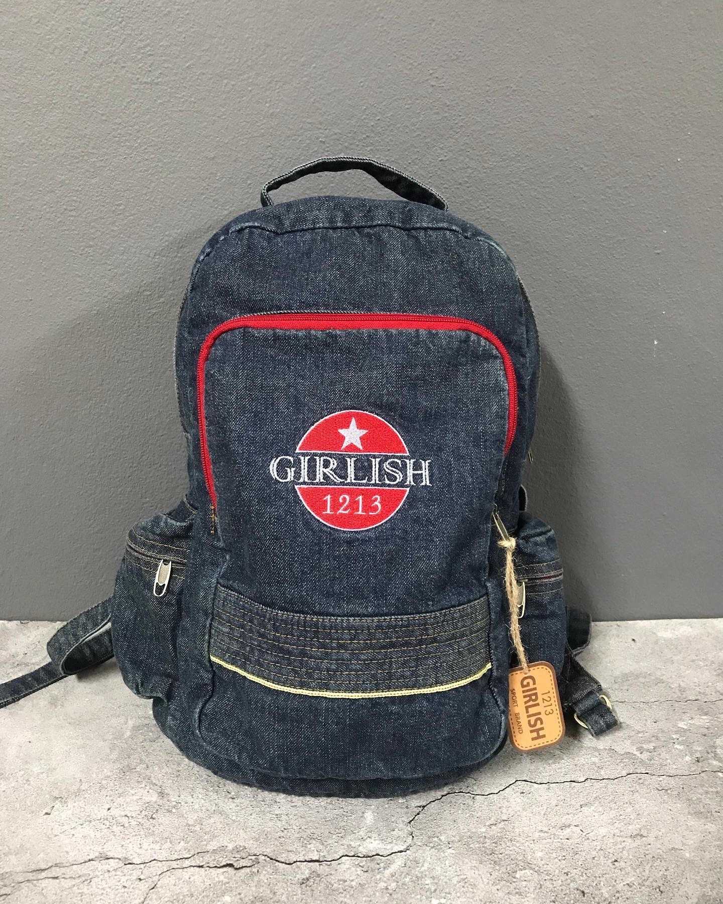 No.186 กระเป๋ายีนส์ สะพายหลัง Girlish Bag รุ่น เป้ ไซส์ L  BY AEIOU ลิขสิทธิ์แท้