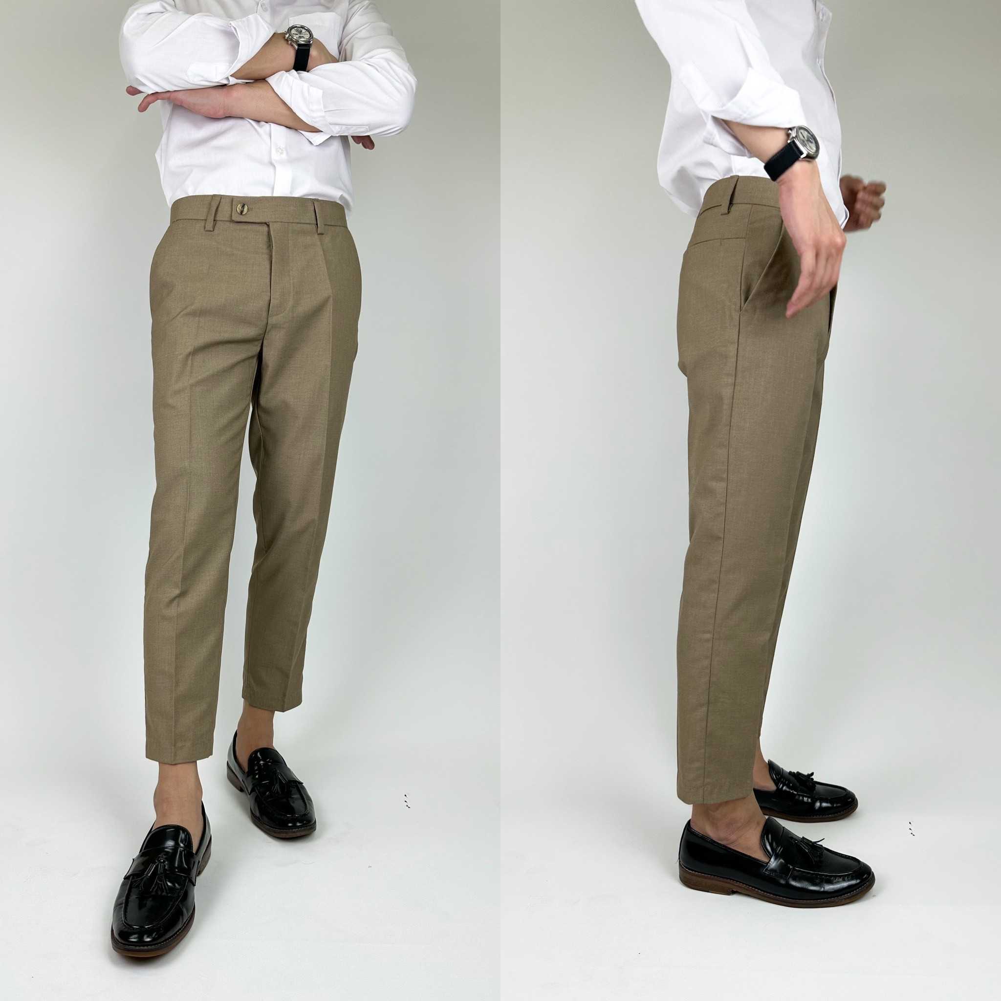 กางเกงผู้ชาย Signature pants สีกากี