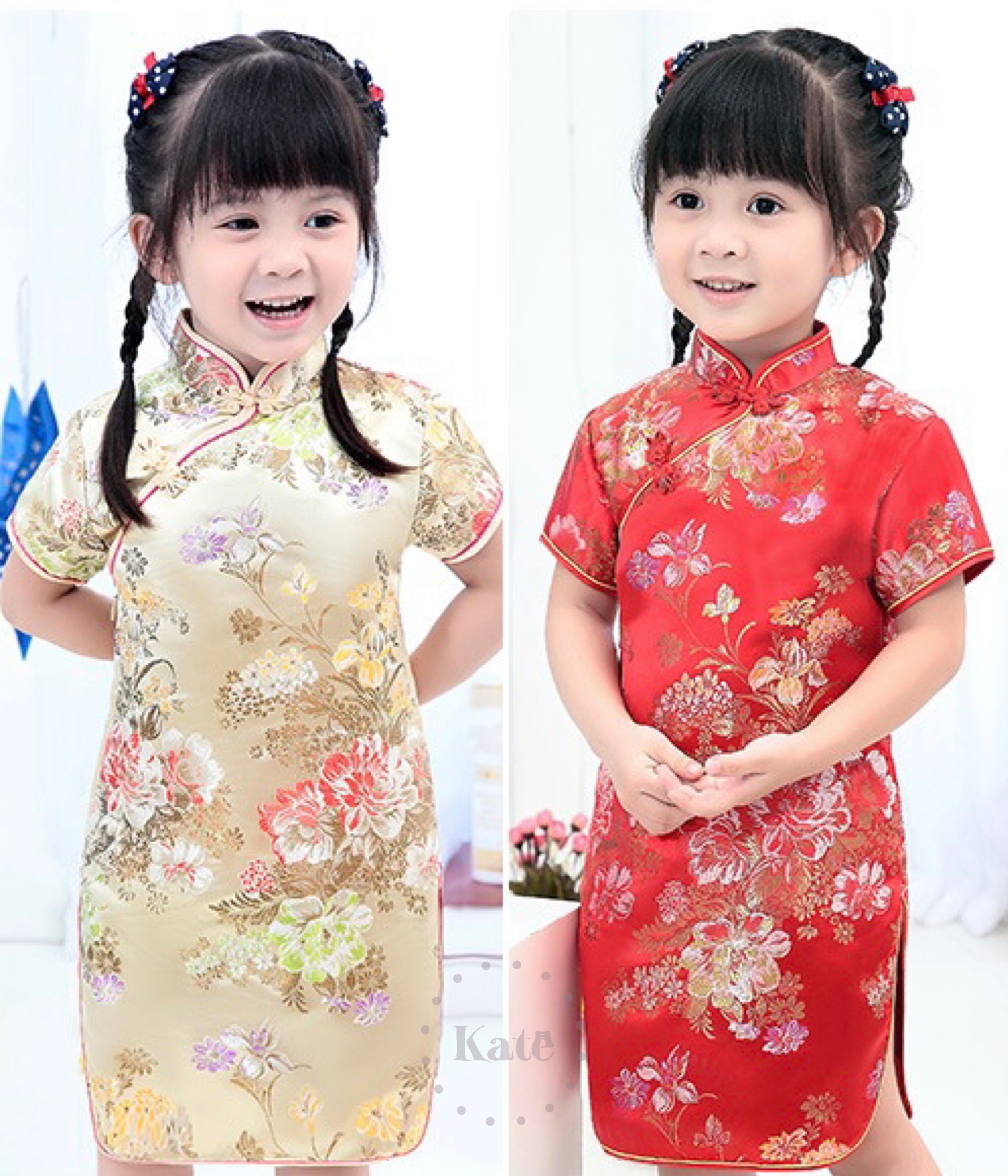 กี่เพ้าคลาสสิค ผ้าทอลาย 5 สี 